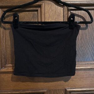 Guess Black Strapless Tube Top with open back